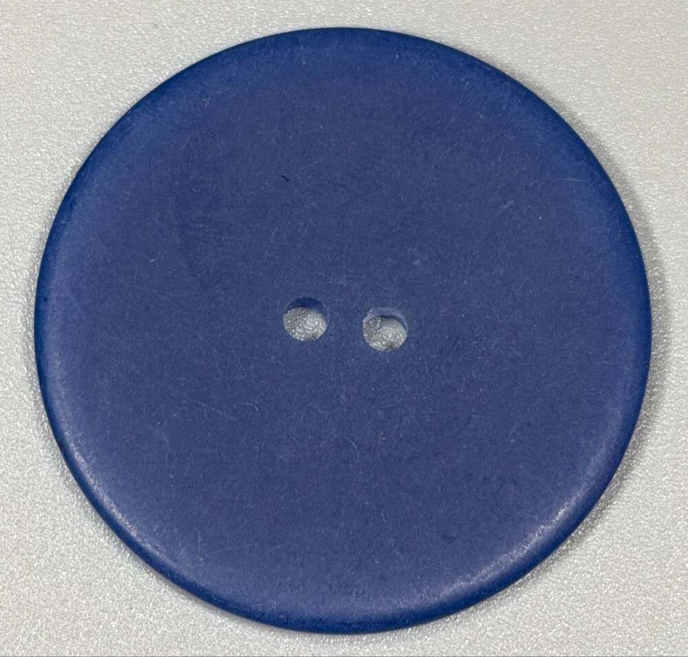 Large Matte Blue Button 1.5" 39mm Round 2 Hole Coat Jacket Sewing Replacement